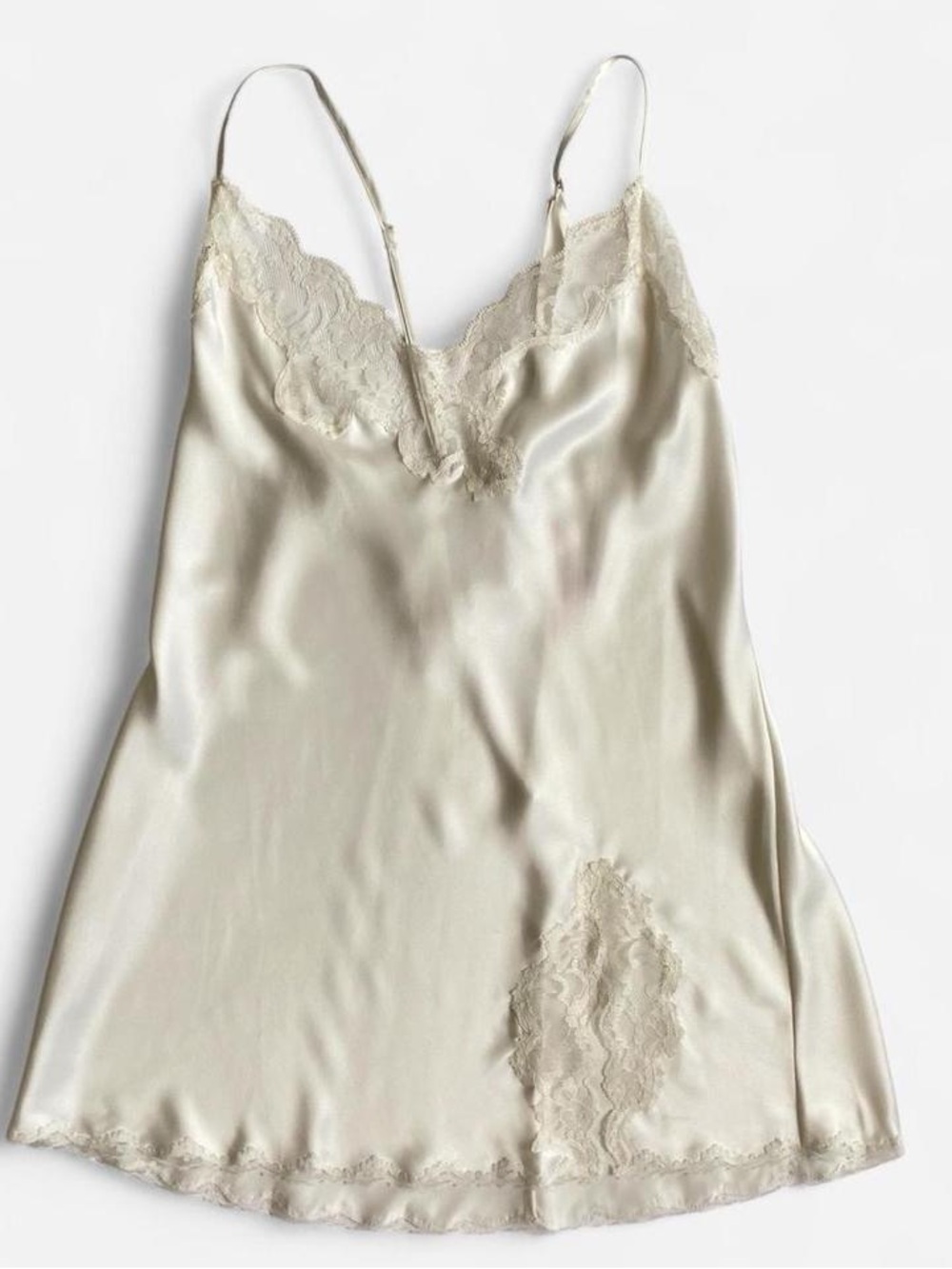 Vintage Victoria’s Secret icy white satin slip dress